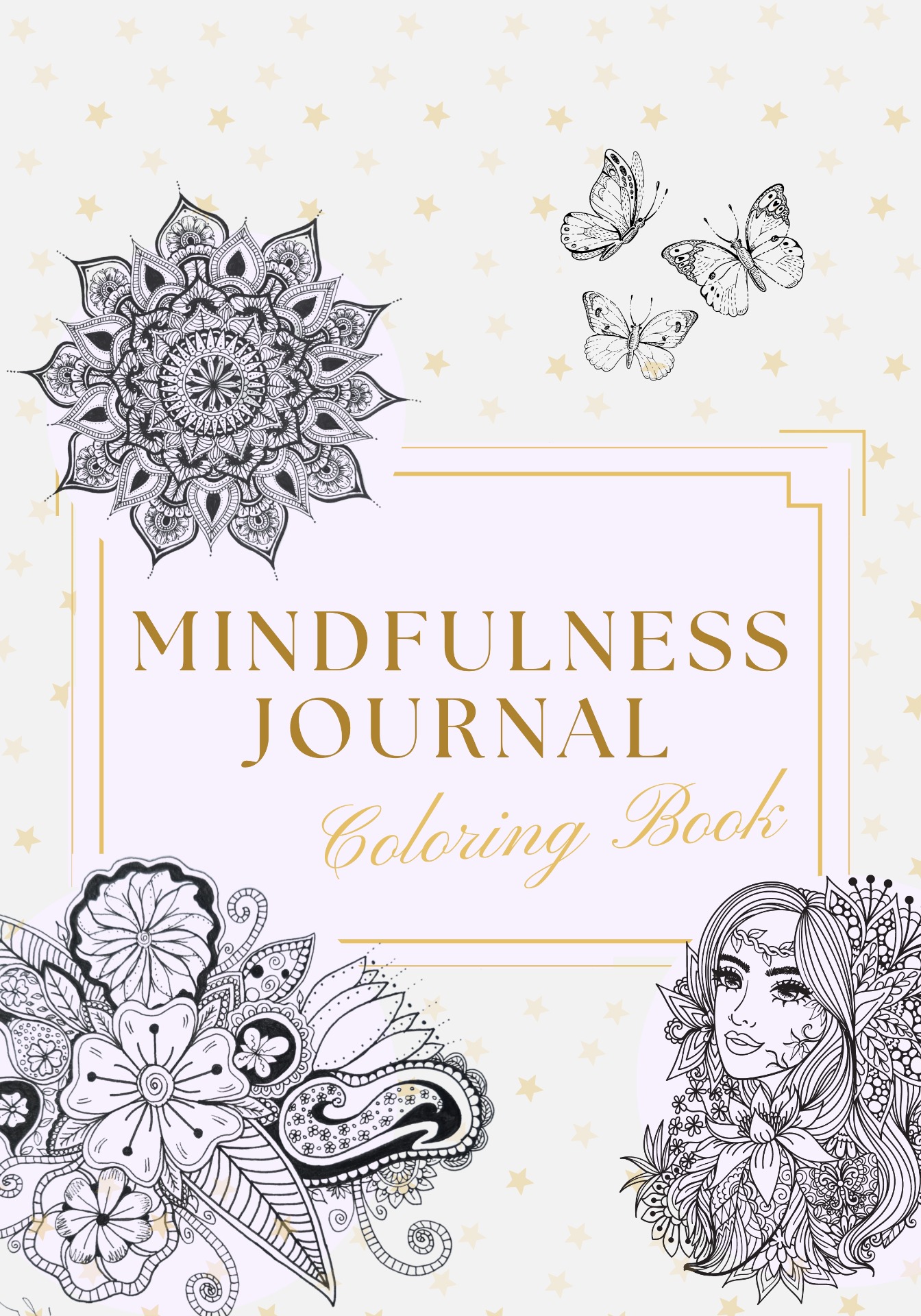 Mindfulness Journal Coloring Book av Elisabeth Halme, en journal och målarbok för reflektion och kreativitet.